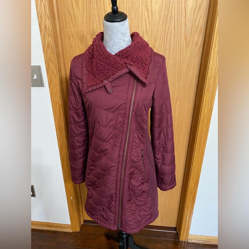 PrAna Women’s Diva Maroon Long Jacket Size S